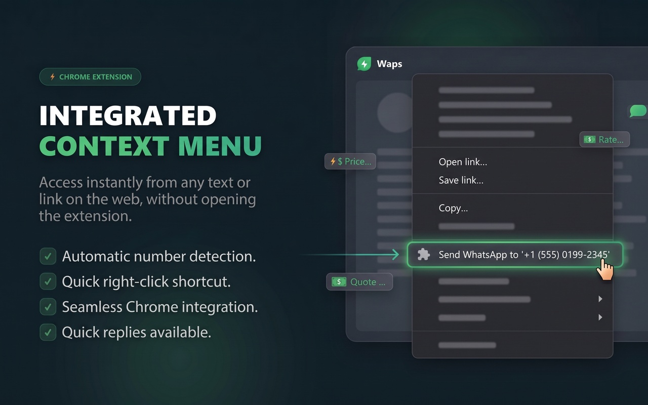 Integrated Chrome Context Menu